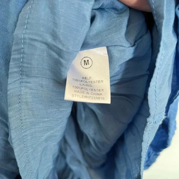 Fashion Nova Bebe Blue  Wrap Jumpsuit size medium - Picture 3 of 6